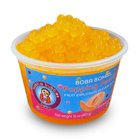 Premium Cantaloupe Popping Boba Bombs