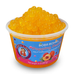 Peach Boba Bombs (c) Popping / Bursting Boba Pearls by Buddha Bubbles Boba